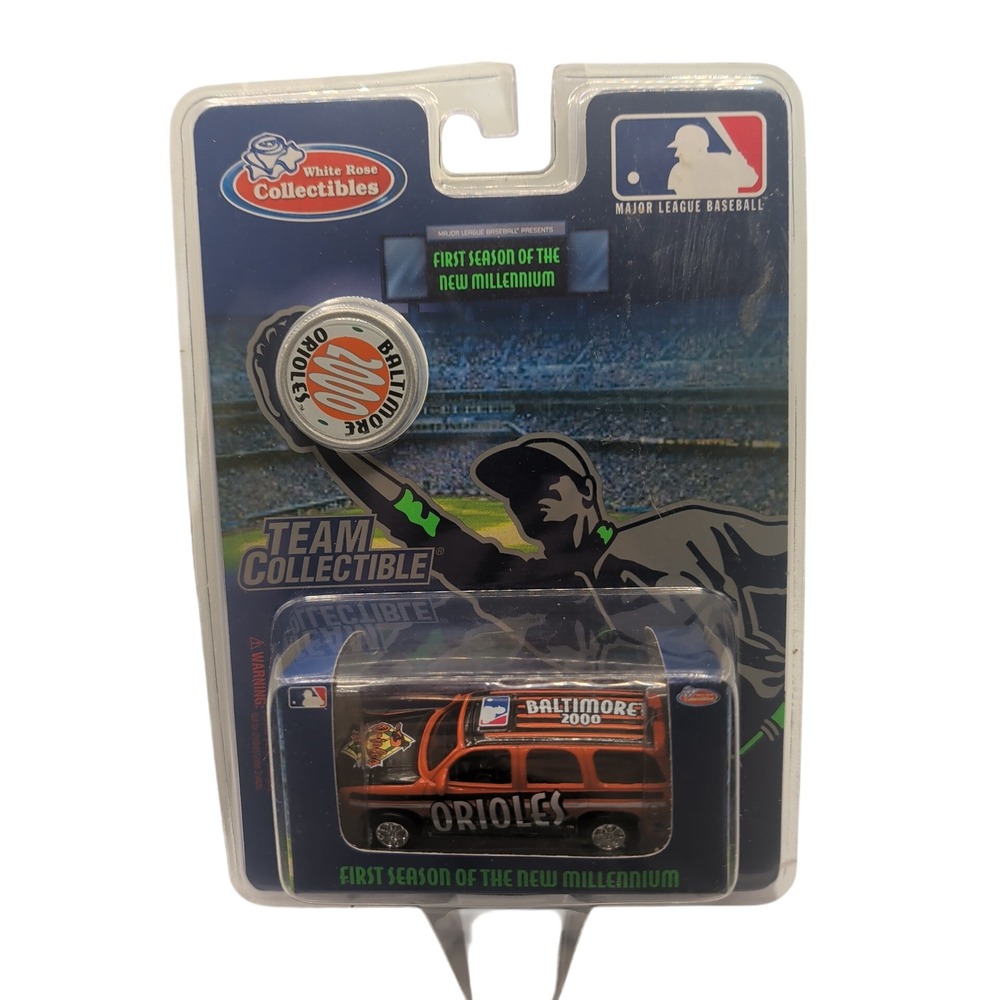 White Rose Collectibles MLB Baltimore Orioles Orange SUV Die-Cast Coin 2000 New